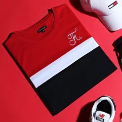 Tee Shirt Tricolore Final Club Broderie 008 - Bleu Marine, Blanc, Rouge | Offre Spéciale ❤️ -Final Club Soldes final club 127945 FINAL 008 20200703T162506 06