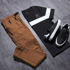 Promo ❤️ Tee 👏 Shirt Gold Label Bicolore Avec Broderie Or 106 Blanc Noir de Final Club 🎉 -Final Club Soldes final club 157796 FINAL 106 TPDT 20191118T091018 05