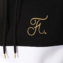 Sweat Capuche Gold Label Bicolore Noir et Blanc avec Broderie Or 109 - Final Club -Final Club Soldes final club 158643 FINAL 109 20190104T122536 03