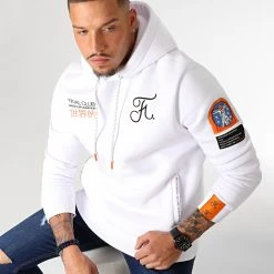 Sweat Capuche Space Exploration avec Patchs et Broderie 250 Blanc - Final Club -Final Club Soldes final club 185754 FINAL 250 20190618T120058 05
