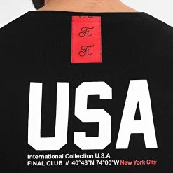 ⭐ Tee Shirt Capsule USA Avec Patch Et Broderie 372 Noir - Final Club -Final Club Soldes final club 212838 FINAL 372 20200226T154056 03