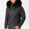 Doudoune Capuche Premium Tech Fourrure Noir de Final Club - Blousons & Vestes Chaudes -Final Club Soldes final club 219837 FINAL DOUDOUNE TECH FUR NOIR 20200909T140440 01