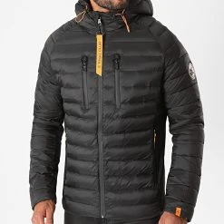 Doudoune Capuche Premium Tech Noir Orange - Final Club