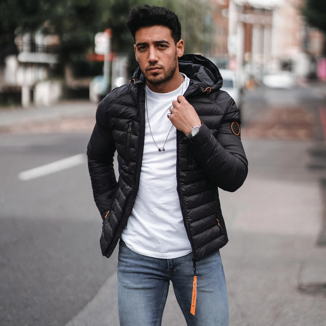 Doudoune Capuche Premium Tech Noir Orange - Final Club 7 Doudoune Capuche Premium Tech Noir Orange - Final Club – Image 6