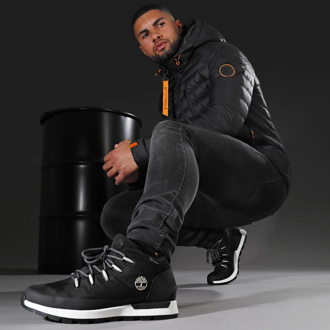 Doudoune Capuche Premium Tech Noir Orange - Final Club 6 Doudoune Capuche Premium Tech Noir Orange - Final Club – Image 5