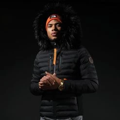 Sortie Doudoune Capuche Premium Tech Fourrure Noir Orange – Final Club -Final Club Soldes final club 219839 FINAL DOUDOUNE TECH FUR NOIRORANGE 20211129T144826 05