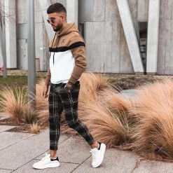 Sweat Capuche Tricolore Avec Broderie 443 Blanc Noir Camel - Final Club -Final Club Soldes final club 236898 FINAL 443 20210727T082822 05