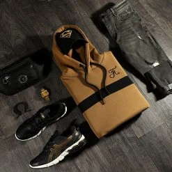 Sweat Capuche Bicolore Avec Broderie 445 Noir Camel - Final Club -Final Club Soldes final club 246269 FINAL 445 20210224T151038 03