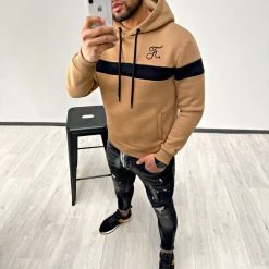 Sweat Capuche Bicolore Avec Broderie 445 Noir Camel - Final Club -Final Club Soldes final club 246269 FINAL 445 20210303T082316 05