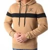 Sweat Capuche Bicolore Avec Broderie 445 Noir Camel - Final Club