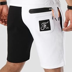 Short Jogging Half Limited Edition Noir Blanc Détails Orange Fluo - Final Club -Final Club Soldes final club 251965 FINAL 565 20210402T080011 05