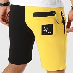Short Jogging Half Colors Limited Edition Noir Jaune - Final Club -Final Club Soldes final club 251974 FINAL 573 20210402T081047 04