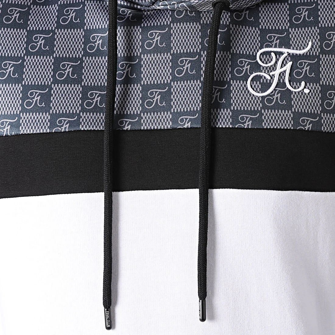 Ensemble de Survetement Damier Tricolore Blanc Gris Noir - Final Club 5 Ensemble de Survetement Damier Tricolore Blanc Gris Noir - Final Club – Image 3