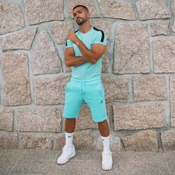 Short Jogging Premium Avec Broderie 641 Bleu Pastel - Final Club -Final Club Soldes final club 263300 FINAL 641 20210707T100901 06