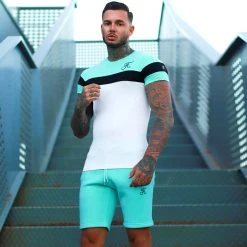 Short Jogging Premium Avec Broderie 641 Bleu Pastel - Final Club -Final Club Soldes final club 263300 FINAL 641 20210721T101113 06