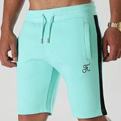 Short Jogging Premium avec Bande 649 Bleu Pastel - Final Club - Confort et Style