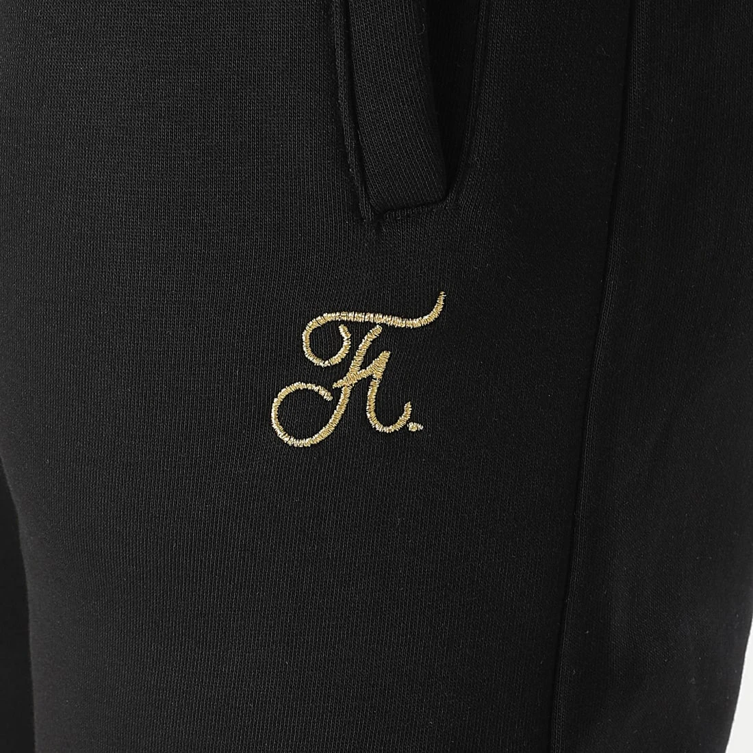 Pantalon Jogging Premium avec Broderie 653 Noir Doré - Final Club 4 Pantalon Jogging Premium avec Broderie 653 Noir Doré - Final Club – Image 2