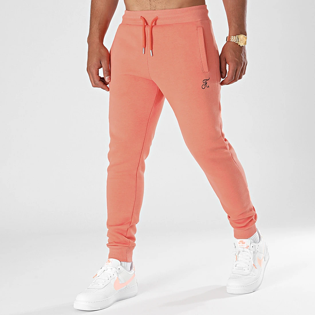 Pantalon Jogging Premium Brodé Orange Pastel - Final Club 2 Pantalon Jogging Premium Brodé Orange Pastel - Final Club