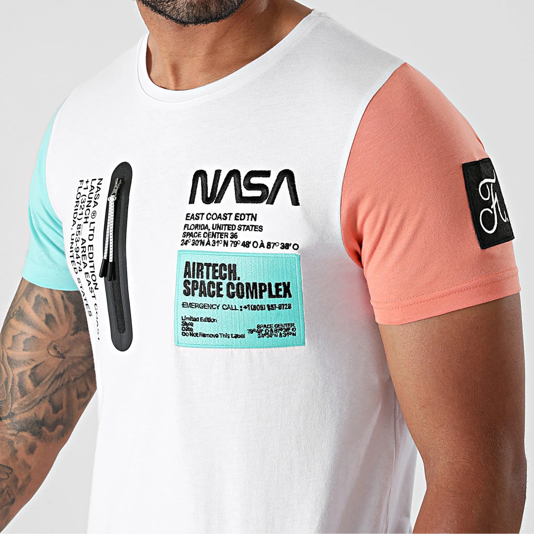 Meilleure vente ❤️ Tee Shirt Poche Nasa Space Limited Edition Pastel 706 Blanc - Final Club 4 Meilleure vente ❤️ Tee Shirt Poche Nasa Space Limited Edition Pastel 706 Blanc - Final Club – Image 2