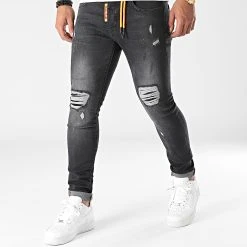 Jean Skinny Avec Déchirures 0001 Noir - Collection Final Club