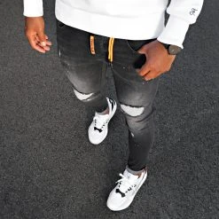 Jean Skinny Avec Déchirures 0001 Noir - Collection Final Club -Final Club Soldes final club 267893 FAB FINAL 1150546 0001 20210825T144310 06