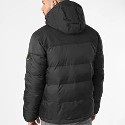 Doudoune Capuche Premium Puffer Jacket Noir Orange - Final Club -Final Club Soldes final club 269501 FAB FINAL 1150510 0001 20211112T150658 04