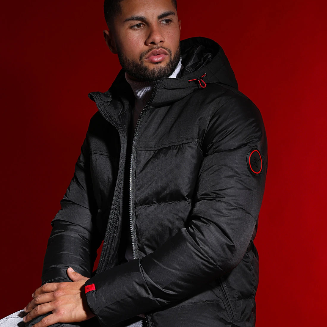 Doudoune Capuche Premium Puffer Jacket Noir Rouge - Final Club 8 Doudoune Capuche Premium Puffer Jacket Noir Rouge - Final Club – Image 6