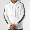 Sweat Capuche Luxury Edition A Bandes Logo 790 Blanc Doré - Final Club