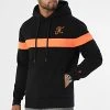 Sweat Capuche Bicolore Fluo Noir Orange avec Broderie 741 - Final Club -Final Club Soldes final club 283999 FINAL 741 20211020T120103 01