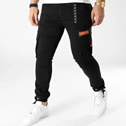 Pantalon Cargo Skinny Fit 718 Noir - Final Club | Style Urbain et Confortable