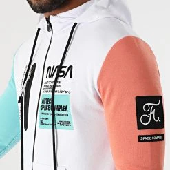 Sweat Zippé Capuche Nasa Space Limited Edition Pastel 829 Blanc - Final Club -Final Club Soldes final club 288100 FINAL 829 20220112T093250 04