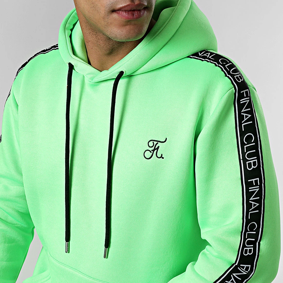 Sortie ⭐ Sweat Capuche Premium A Bandes 727 Vert Fluo de Final Club ✨ - Sweats à Capuche Haut de Gamme 4 Sortie ⭐ Sweat Capuche Premium A Bandes 727 Vert Fluo de Final Club ✨ - Sweats à Capuche Haut de Gamme – Image 2