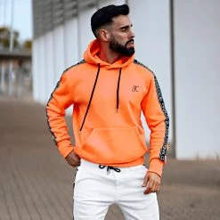 Sweat Capuche Premium A Bandes 728 Orange Fluo - Final Club | Meilleure affaire ⌛ -Final Club Soldes final club 291128 FINAL 728 20220224T083835 05