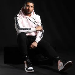 Sweat Capuche Premium A Bandes 833 Rose Pale - Final Club -Final Club Soldes final club 291237 FINAL 833 20220204T090113 04