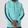Sweat Capuche A Bandes Avec Broderie 780 Bleu Pastel - Final Club -Final Club Soldes final club 291239 FINAL 780 20220119T081709 01