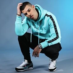 Sweat Capuche A Bandes Avec Broderie 780 Bleu Pastel - Final Club 12 Sweat Capuche A Bandes Avec Broderie 780 Bleu Pastel - Final Club -Final Club Soldes final club 291239 FINAL 780 20220309T152136 05