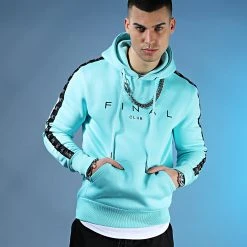 Sweat Capuche A Bandes Avec Broderie 780 Bleu Pastel - Final Club 13 Sweat Capuche A Bandes Avec Broderie 780 Bleu Pastel - Final Club -Final Club Soldes final club 291239 FINAL 780 20220309T152137 06
