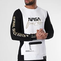 Sweat Crewneck Nasa Final Edition 844 Noir Blanc - Final Club -Final Club Soldes final club 292112 FINAL 844 20220218T142336 03