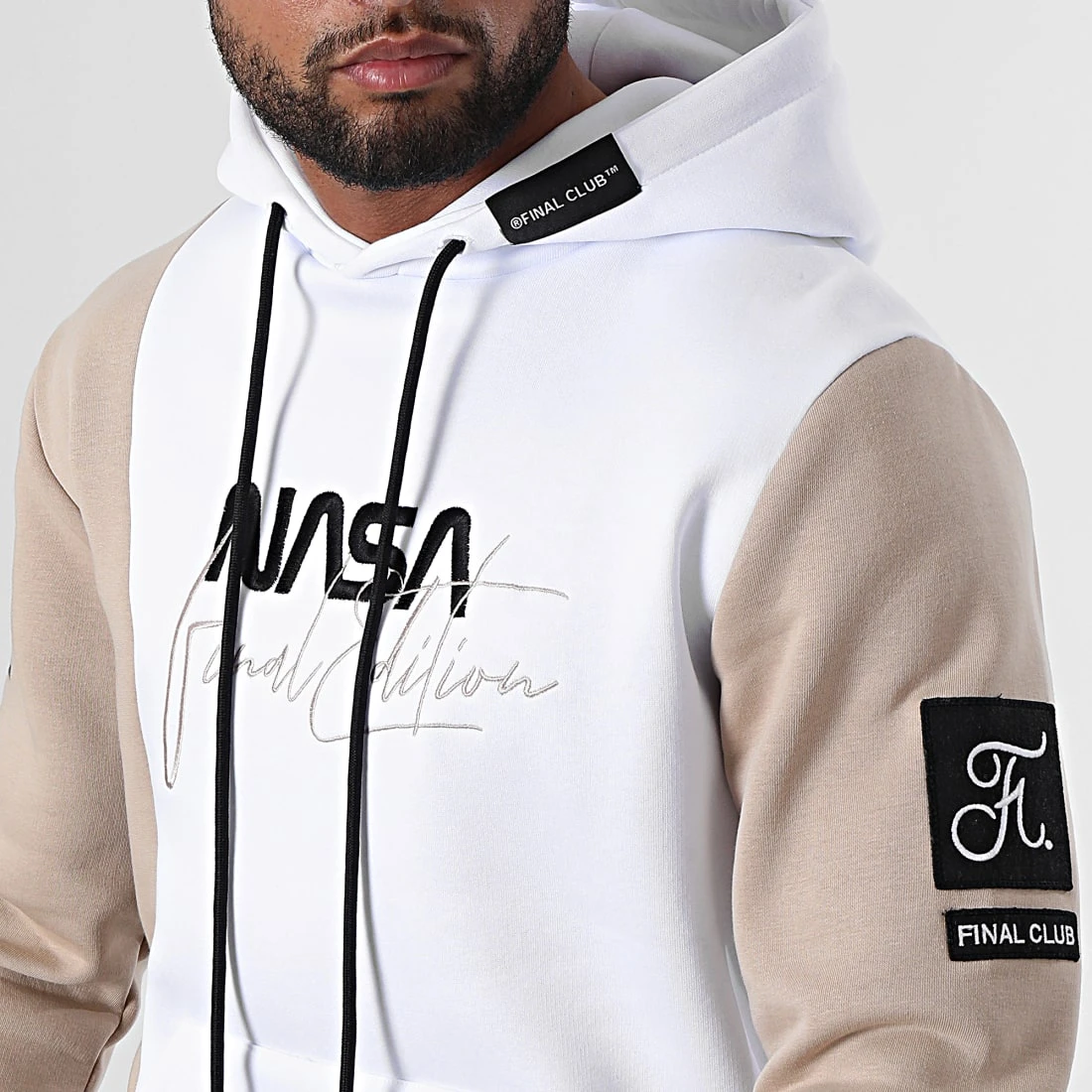Sweat Capuche Nasa Final Edition 847 Blanc Beige - Final Club 4 Sweat Capuche Nasa Final Edition 847 Blanc Beige - Final Club – Image 2