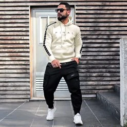 Sweat Capuche A Bandes Avec Broderie 854 Creme - Final Club | Confort et Style -Final Club Soldes final club 293779 FINAL 854 20220427T084739 05