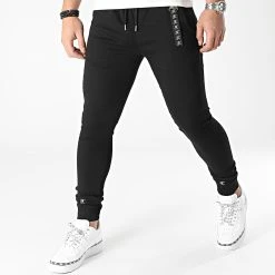 Vente flash 😍 Jogger Pant Premium Skinny Fit 826 Noir de Final Club 👏 - Confort & Style Ultime