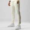 Pantalon Jogging Couture Edition avec Bande Brodée 756 Blanc Crème - Meilleure Affaire 💯 | Final Club -Final Club Soldes final club 295754 FINAL 756B 20220406T091037 01