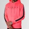 Sweat Capuche A Bandes Avec Broderie 838 Rose Fluo | Final Club | Confort et Style -Final Club Soldes final club 295855 FINAL 838 20220726T142247 01