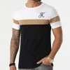 ✔️ Tee Shirt Tricolore avec Broderie 440 - Blanc, Camel, Noir | Final Club -Final Club Soldes final club 296705 FINAL 440 20220119T081628 01
