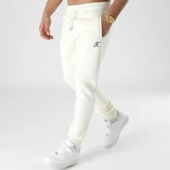 Pantalon Jogging Premium Avec Broderie 902B Natural - Final Club | Confort & Style -Final Club Soldes final club 301253 FINAL 902B 20220317T075722 03