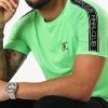 Tee Shirt Slim Fit Avec Bandes Et Broderie 731 Vert Fluo - Final Club 1 Tee Shirt Slim Fit Avec Bandes Et Broderie 731 Vert Fluo - Final Club -Final Club Soldes final club 301797 FINAL 731 20220413T110655 01