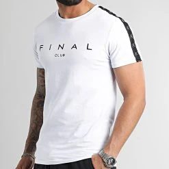 Meilleure vente 🎁 Tee Shirt à Bandes Logo Premium Fit 936 Blanc - Final Club ⌛ -Final Club Soldes final club 303492 FINAL 936 20220419T143944 03