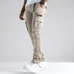 🎉 Meilleure Vente Pantalon Cargo Skinny Fit 943 Beige - Final Club ⌛