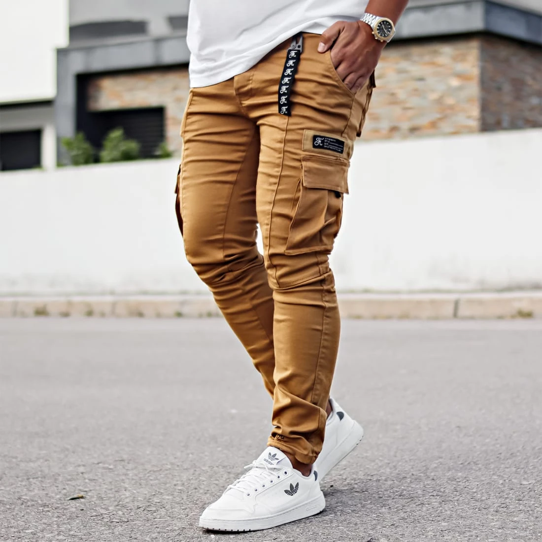 Pantalon Cargo Skinny Fit 944 Camel - Final Club | Style et Confort 6 Pantalon Cargo Skinny Fit 944 Camel - Final Club | Style et Confort – Image 4