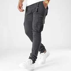 Top 10 Pantalon Cargo Skinny Fit 946 Gris Anthracite - Final Club -Final Club Soldes final club 304438 FAB FINAL 946 20220505T155025 04